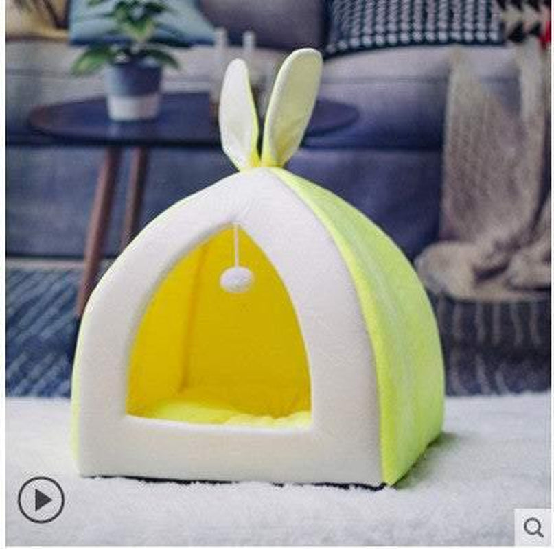 Cozy Up Your Cat with Our Adorable Rabbit Ears Cat Cave Bed! πΎπ