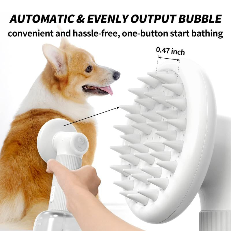 Transform Bath Time into a Fun Adventure with the Uahpet Auto-Foaming Dog Bath Brush - Effortless Cleaning for Happy Pups!