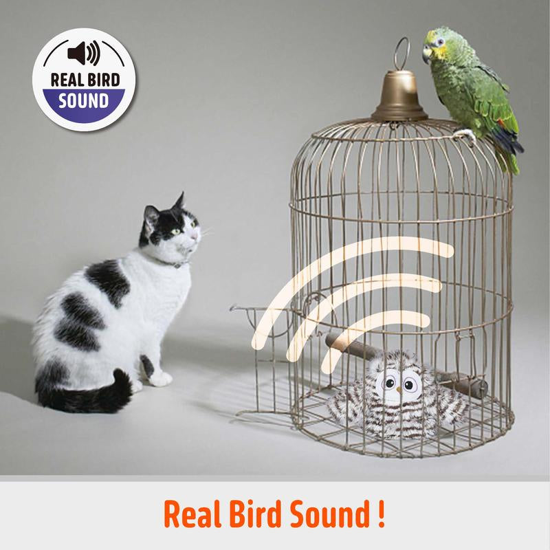 Exciting FOFOS Cat Toy: Swinging Owl with USB for Interactive Playtime!