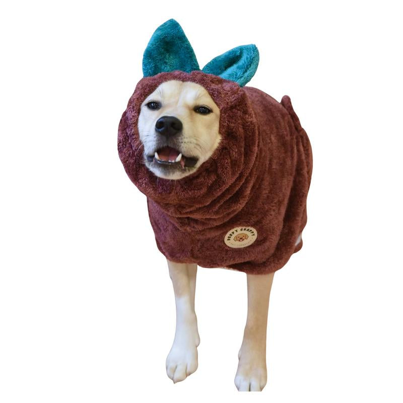 Transform Your Pup's Bath Time with the DERPY CHAPPY Premium Microfiber Dog Towel Robe - Ultra-Absorbent, Quick-Dry Comfort for Dogs & Cats of All Sizes!