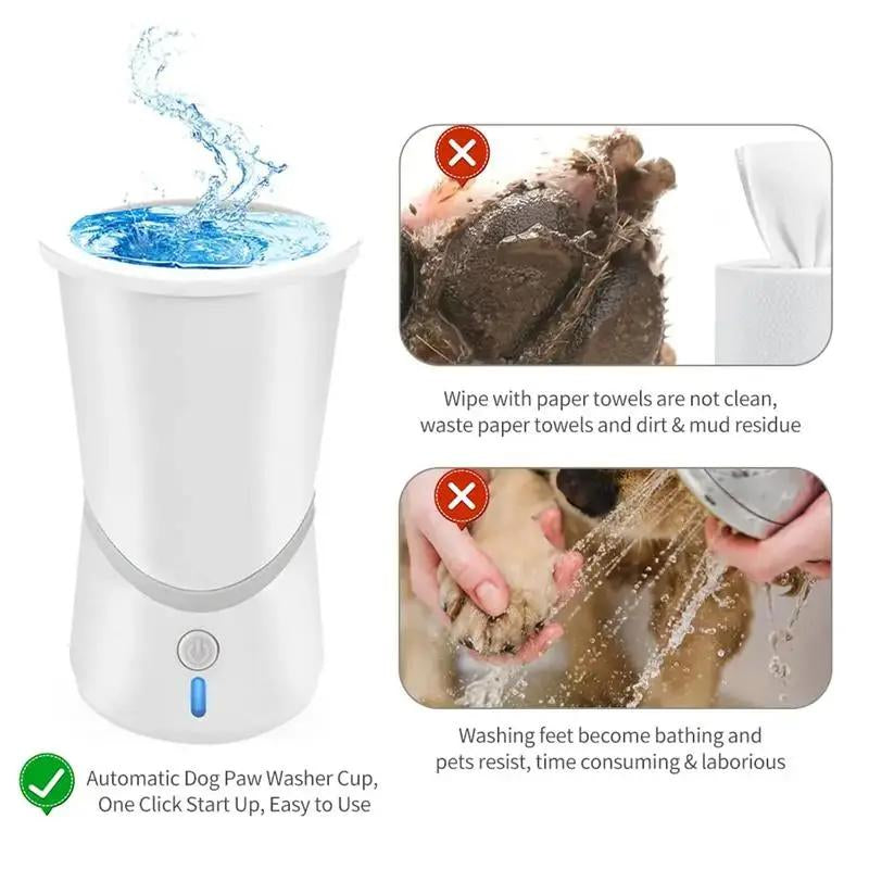 Effortless Dog Paw Cleaning: Portable Automatic Silicone Foot Washer for Small & Medium Dogs