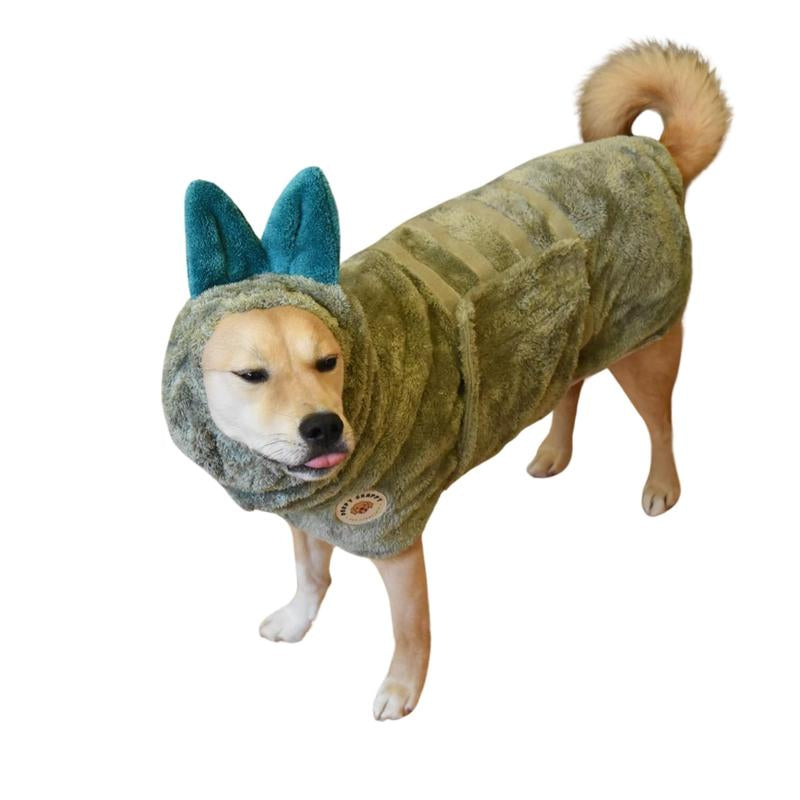 Transform Your Pup's Bath Time with the DERPY CHAPPY Premium Microfiber Dog Towel Robe - Ultra-Absorbent, Quick-Dry Comfort for Dogs & Cats of All Sizes!