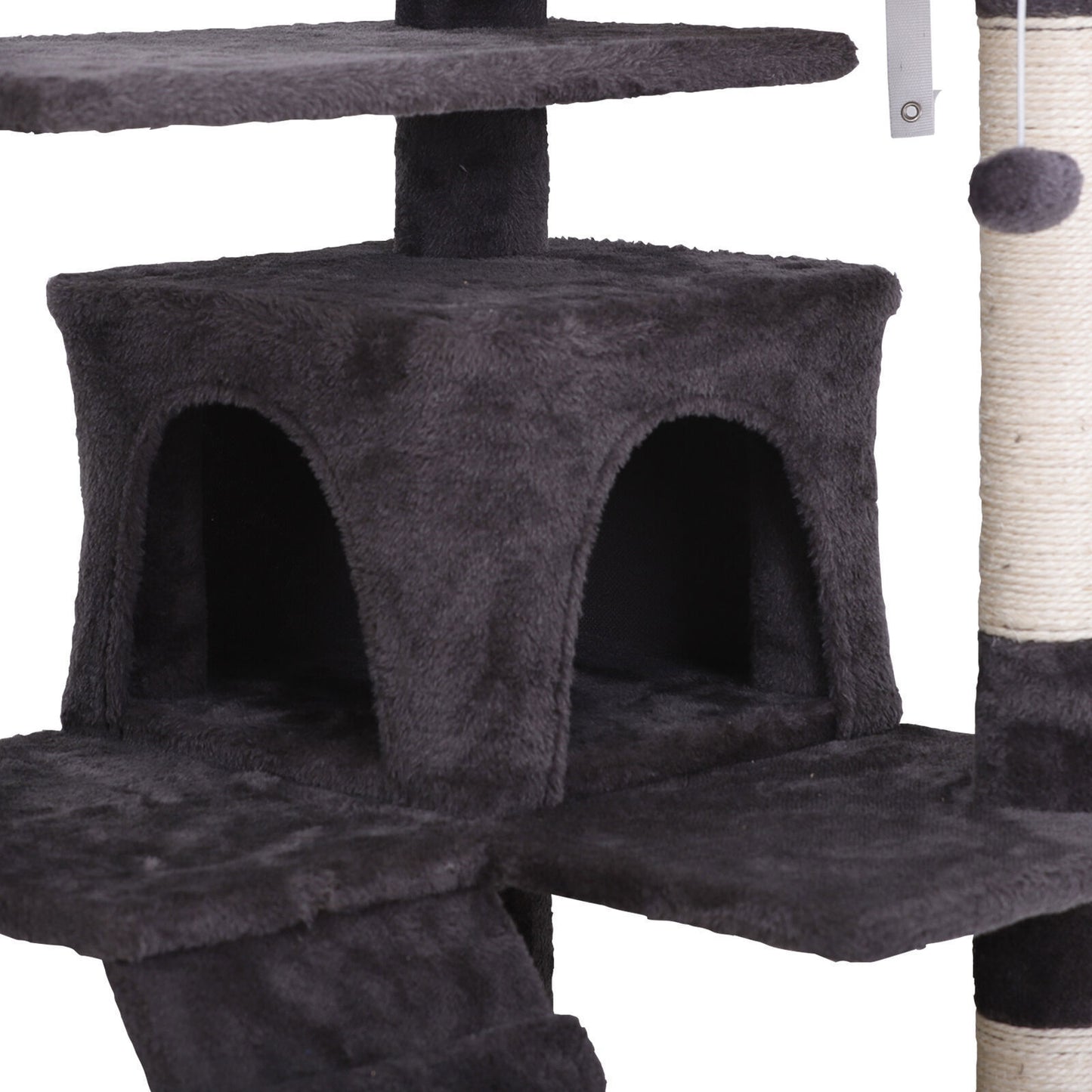 Elevate Your Cat's Playtime with the 55'' Cat Tree Tower Condo - Multi-Level Platforms and Safety Scratch Post