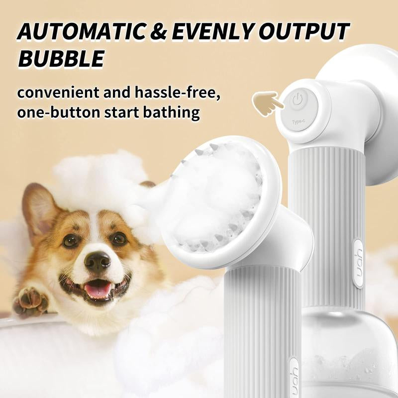 Transform Bath Time into a Fun Adventure with the Uahpet Auto-Foaming Dog Bath Brush - Effortless Cleaning for Happy Pups!