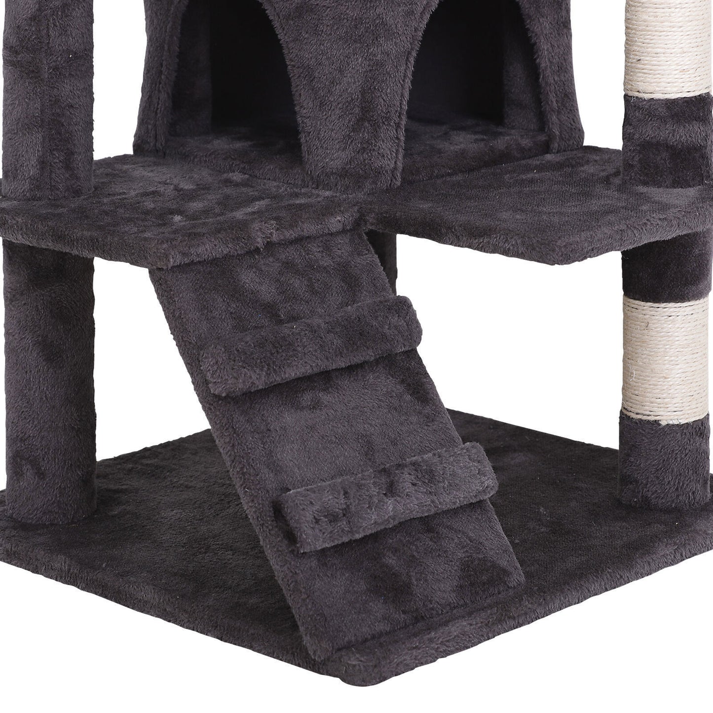 Elevate Your Cat's Playtime with the 55'' Cat Tree Tower Condo - Multi-Level Platforms and Safety Scratch Post