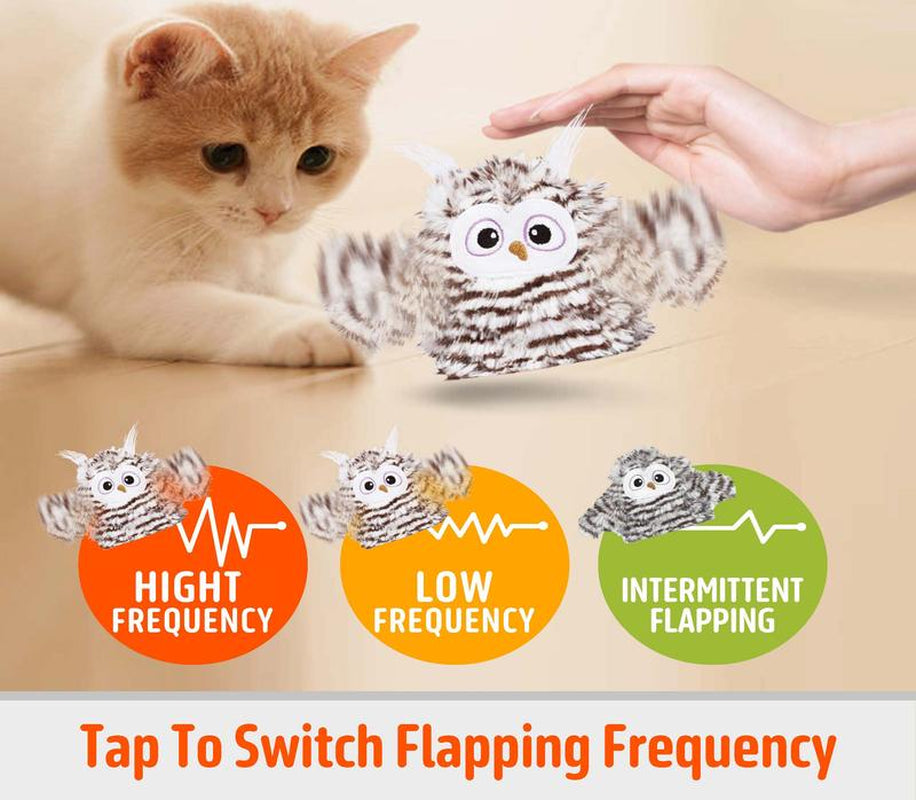 Exciting FOFOS Cat Toy: Swinging Owl with USB for Interactive Playtime!