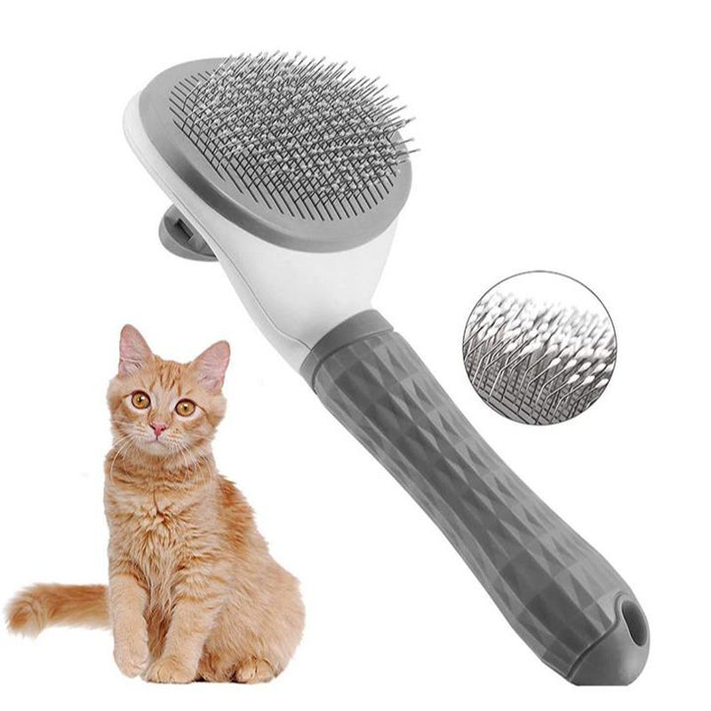Transform Grooming Time with the One Button Self-Cleaning Comb for Cats & Dogs! 🐶🐱✨ Say Goodbye to Fur Clutter!