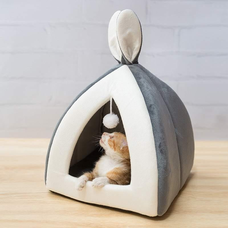 Cozy Up Your Cat with Our Adorable Rabbit Ears Cat Cave Bed! πΎπ