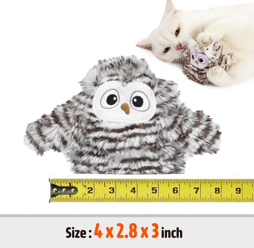 Exciting FOFOS Cat Toy: Swinging Owl with USB for Interactive Playtime!