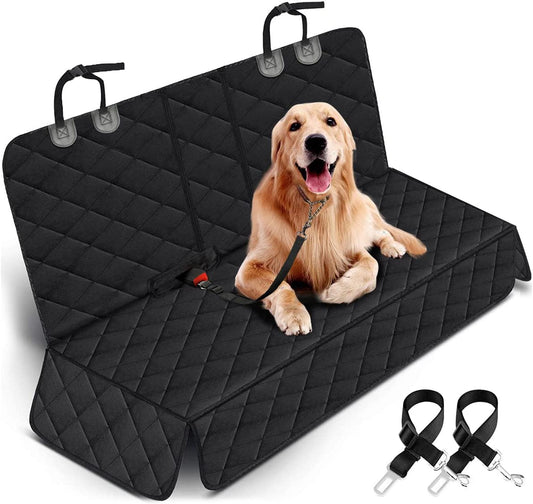Ultimate Dog Car Seat Cover - Waterproof, Non-Slip Protector for Back Seats, Fits Most Cars, Trucks & SUVs - Black