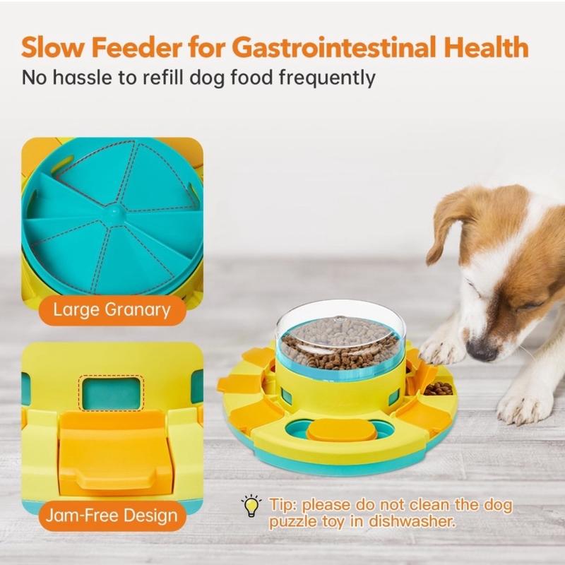 Engaging 2-Level Dog Puzzle Toy - Slow Feeder for IQ Training and Entertainment - Perfect for All Breeds!