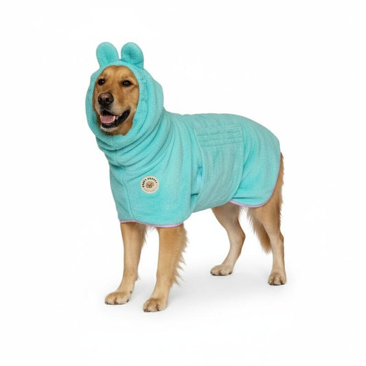 Transform Your Pup's Bath Time with the DERPY CHAPPY Premium Microfiber Dog Towel Robe - Ultra-Absorbent, Quick-Dry Comfort for Dogs & Cats of All Sizes!